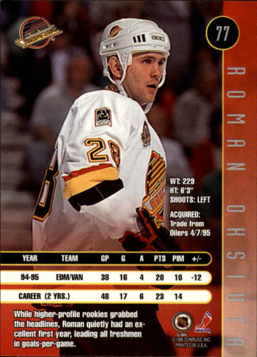 1995-96 Leaf Hockey Card #s 1-200 +Rookies (A6447) - You Pick - 10+ FREE SHIP - Picture 147 of 387