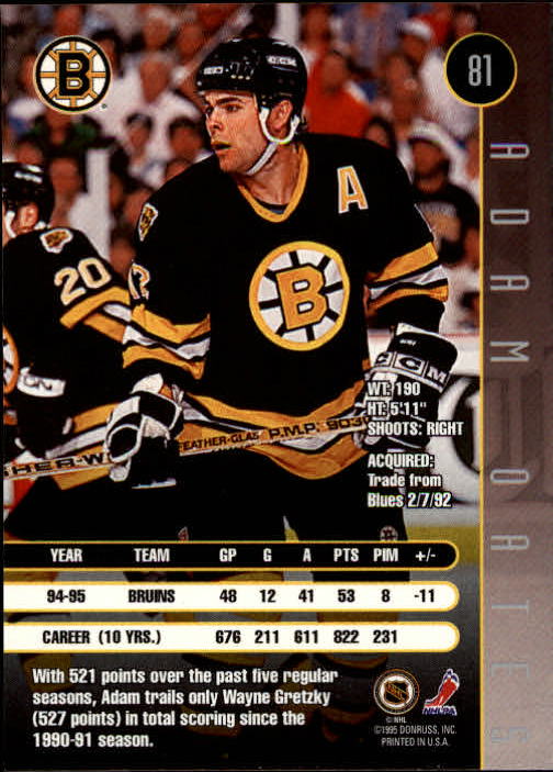 1995-96 Leaf Hockey Card #s 1-200 +Rookies (A6447) - You Pick - 10+ FREE SHIP - Picture 155 of 387