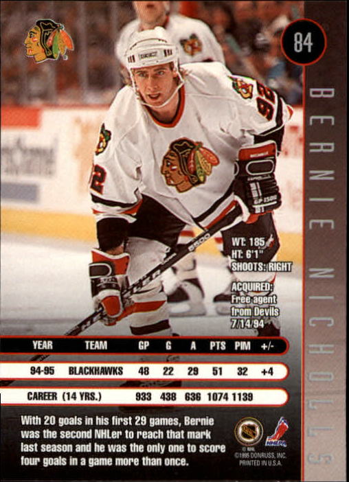 1995-96 Leaf Hockey Card #s 1-200 +Rookies (A6447) - You Pick - 10+ FREE SHIP - Picture 159 of 387