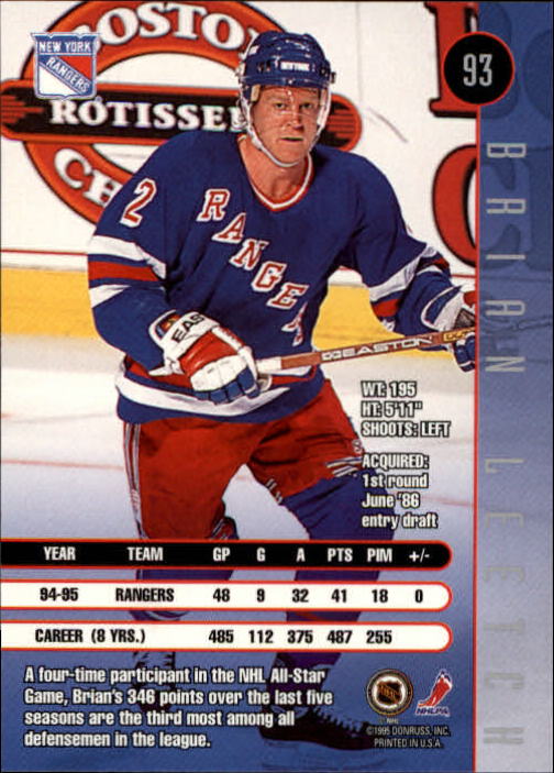 1995-96 Leaf Hockey Card #s 1-200 +Rookies (A6447) - You Pick - 10+ FREE SHIP - Picture 177 of 387
