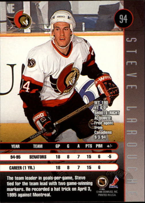 1995-96 Leaf Hockey Card #s 1-200 +Rookies (A6447) - You Pick - 10+ FREE SHIP - Picture 179 of 387