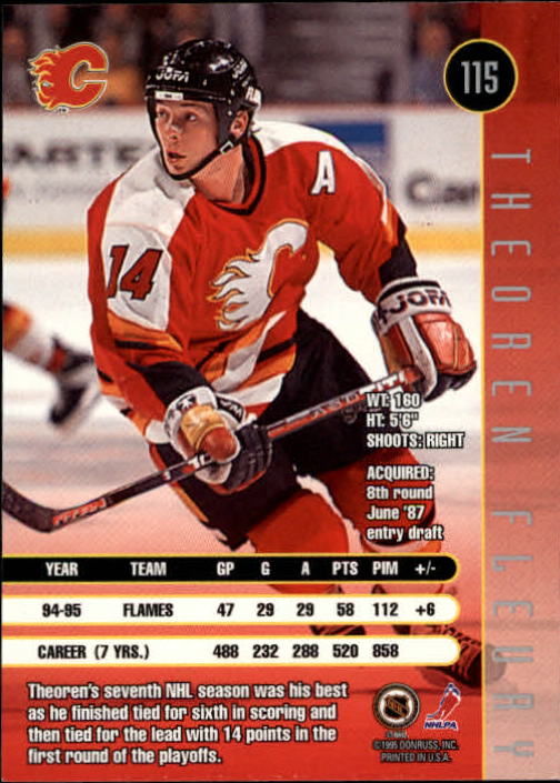 1995-96 Leaf Hockey Card #s 1-200 +Rookies (A6447) - You Pick - 10+ FREE SHIP - Picture 219 of 387