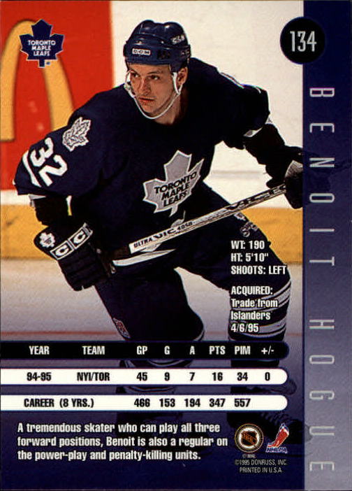 1995-96 Leaf Hockey Card #s 1-200 +Rookies (A6447) - You Pick - 10+ FREE SHIP - Picture 257 of 387