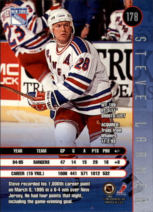 1995-96 Leaf Hockey Card #s 1-200 +Rookies (A6447) - You Pick - 10+ FREE SHIP - Picture 343 of 387