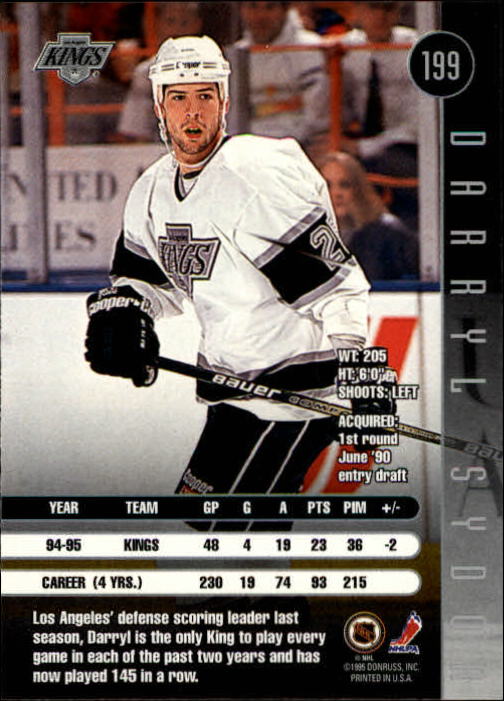 1995-96 Leaf Hockey Card #s 1-200 +Rookies (A6447) - You Pick - 10+ FREE SHIP - Picture 385 of 387