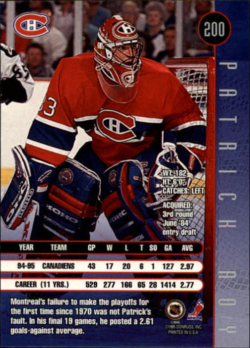 1995-96 Leaf Hockey Card #s 1-200 +Rookies (A6447) - You Pick - 10+ FREE SHIP - Picture 387 of 387