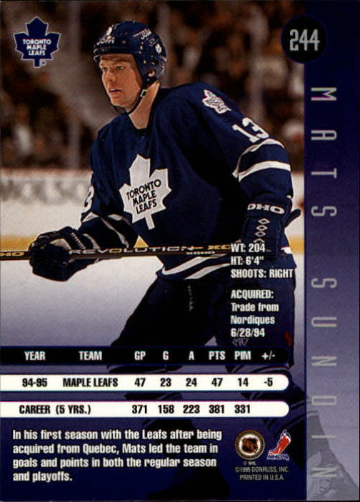 1995-96 Leaf Hockey Cards 201-330 +Rookies (A6447) - You Pick - 10+ FREE SHIP - Picture 83 of 249