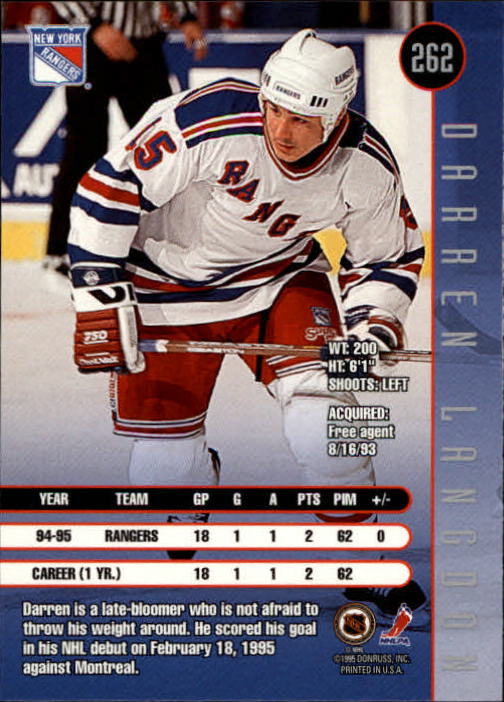 1995-96 Leaf Hockey Cards 201-330 +Rookies (A6447) - You Pick - 10+ FREE SHIP - Picture 119 of 249