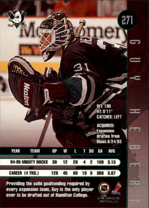 1995-96 Leaf Hockey Cards 201-330 +Rookies (A6447) - You Pick - 10+ FREE SHIP - Picture 135 of 249