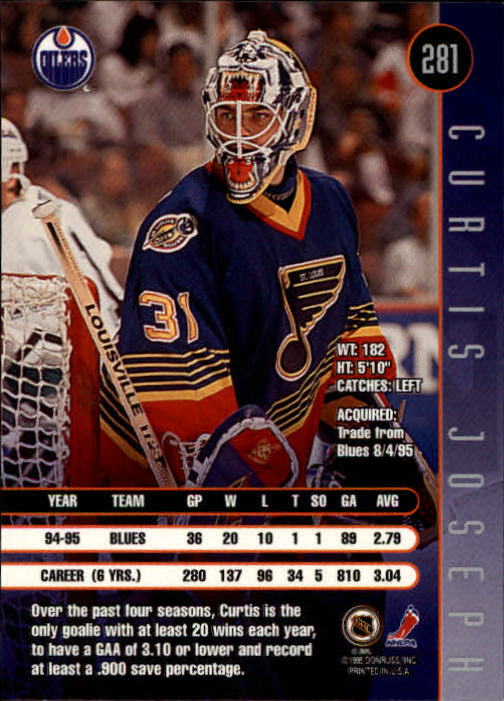 1995-96 Leaf Hockey Cards 201-330 +Rookies (A6447) - You Pick - 10+ FREE SHIP - Picture 155 of 249