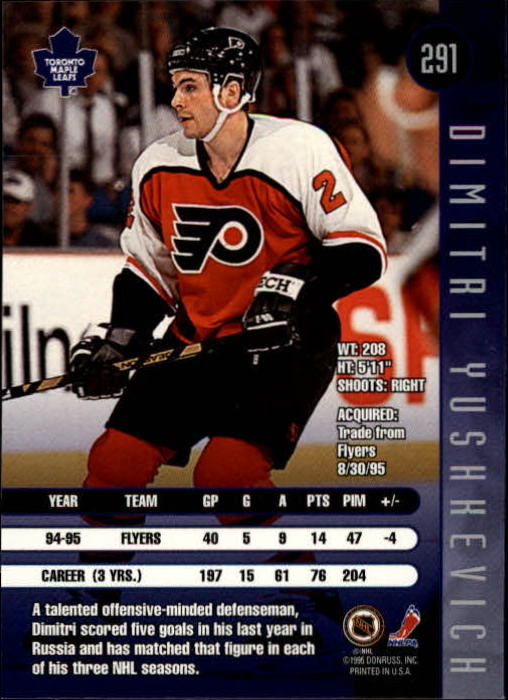 1995-96 Leaf Hockey Cards 201-330 +Rookies (A6447) - You Pick - 10+ FREE SHIP - Picture 175 of 249