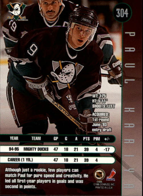 1995-96 Leaf Hockey Cards 201-330 +Rookies (A6447) - You Pick - 10+ FREE SHIP - Picture 201 of 249