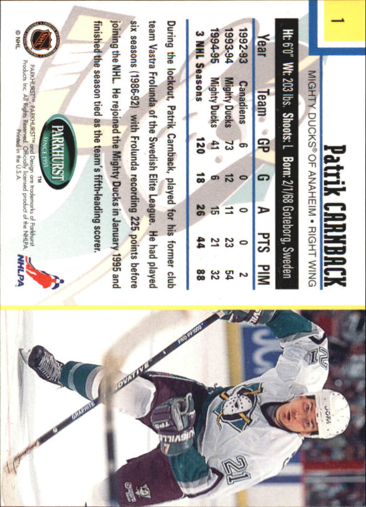 1995-96 Parkhurst International - #249 Viacheslav Fetisov