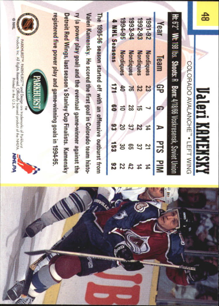 1995-96 Parkhurst International - #249 Viacheslav Fetisov