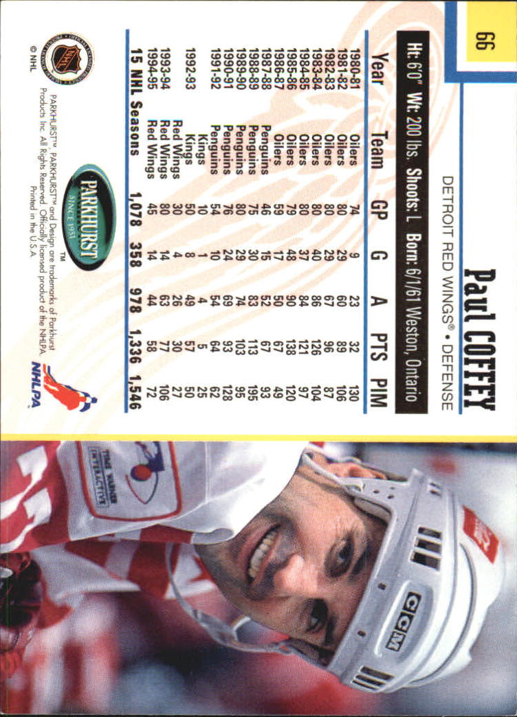 1995-96 Parkhurst International - #249 Viacheslav Fetisov