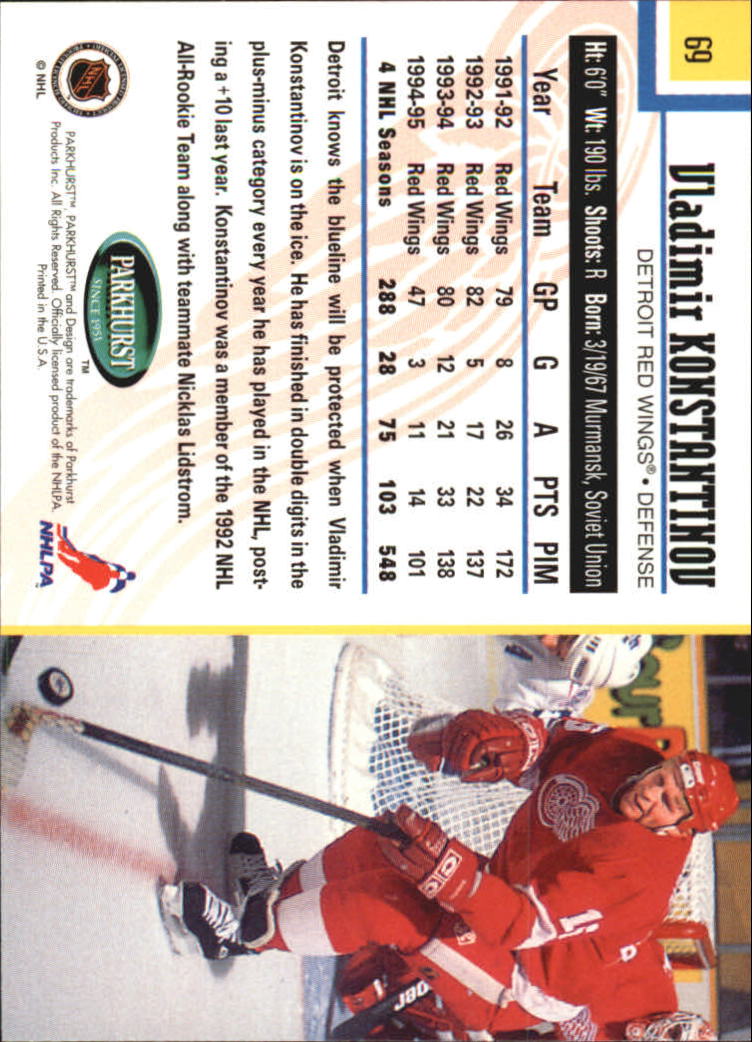 1995-96 Parkhurst International - #249 Viacheslav Fetisov