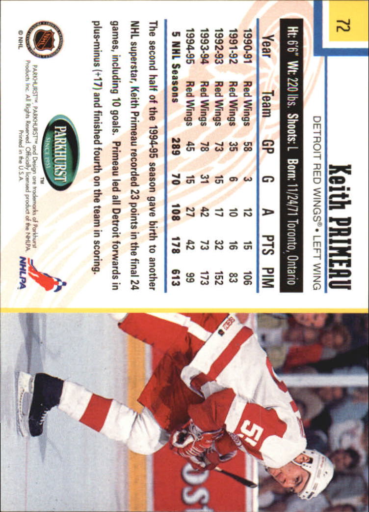 1995-96 Parkhurst International - #249 Viacheslav Fetisov