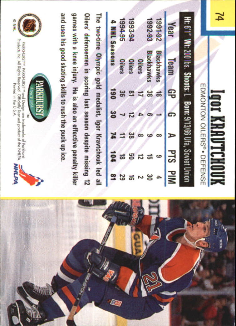 1995-96 Parkhurst International - #249 Viacheslav Fetisov