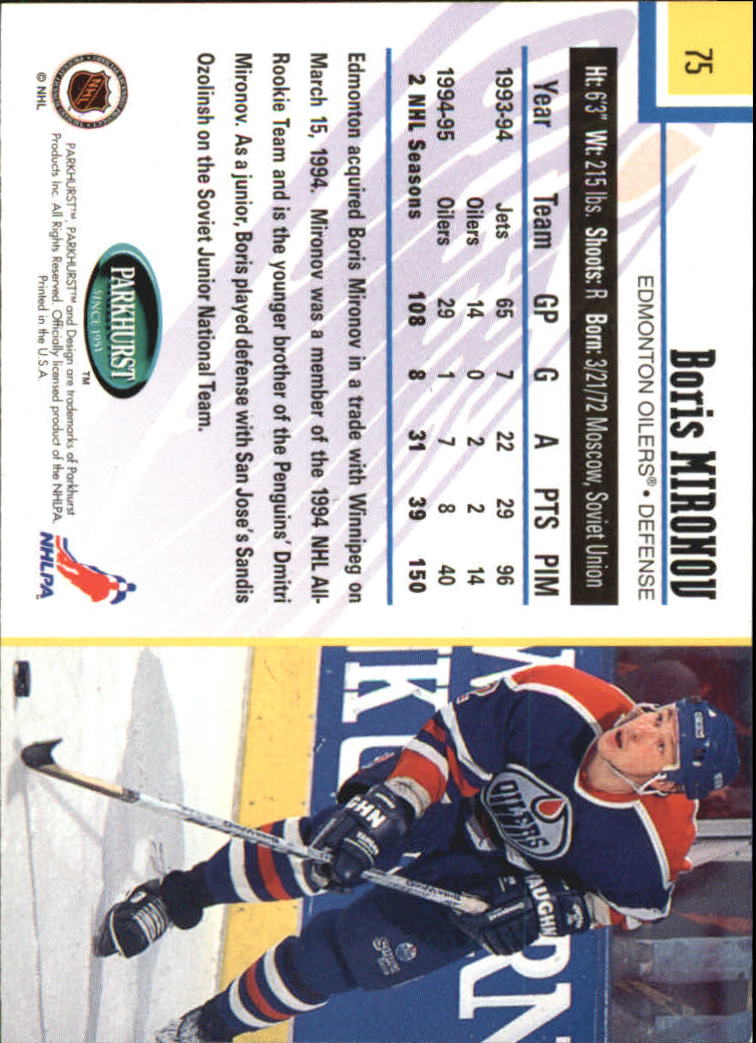 1995-96 Parkhurst International - #249 Viacheslav Fetisov