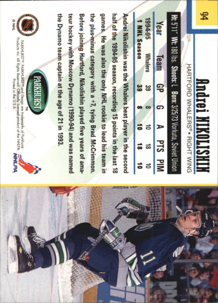 1995-96 Parkhurst International - #249 Viacheslav Fetisov