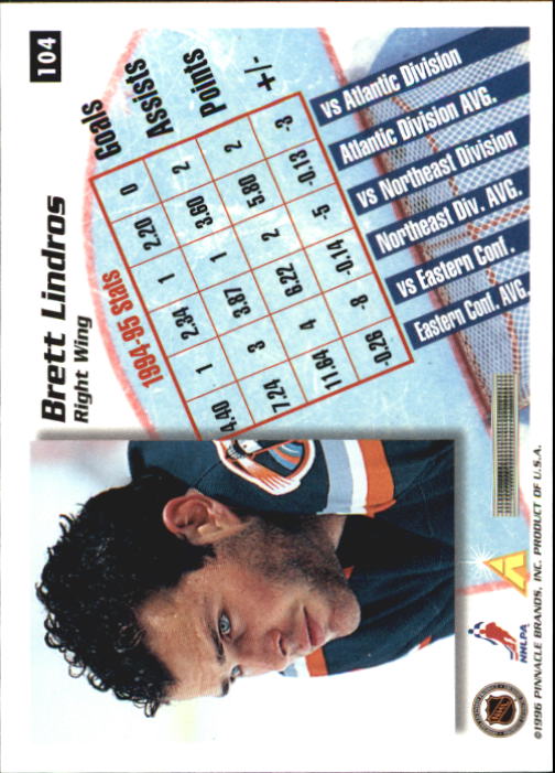 1995-96 Pinnacle Summit - #19 Eric Lindros