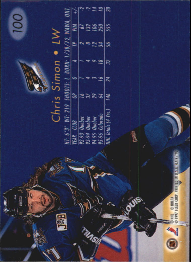 1996-97 Flair - #19 Sandis Ozolinsh