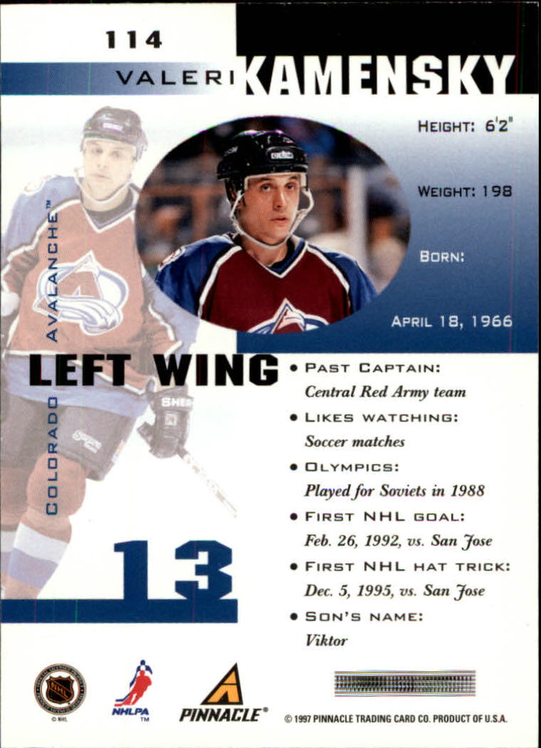 1997-98 Pinnacle Inside Hockey Card Pick