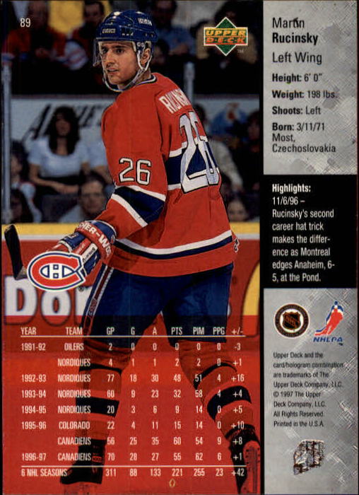 1997-98 Upper Deck - #208 Tony Amonte