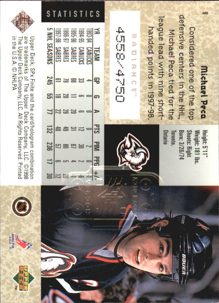 1998-99 SPx Finite Radiance Hk Cards 1-180 (A5795) - You Pick - 10