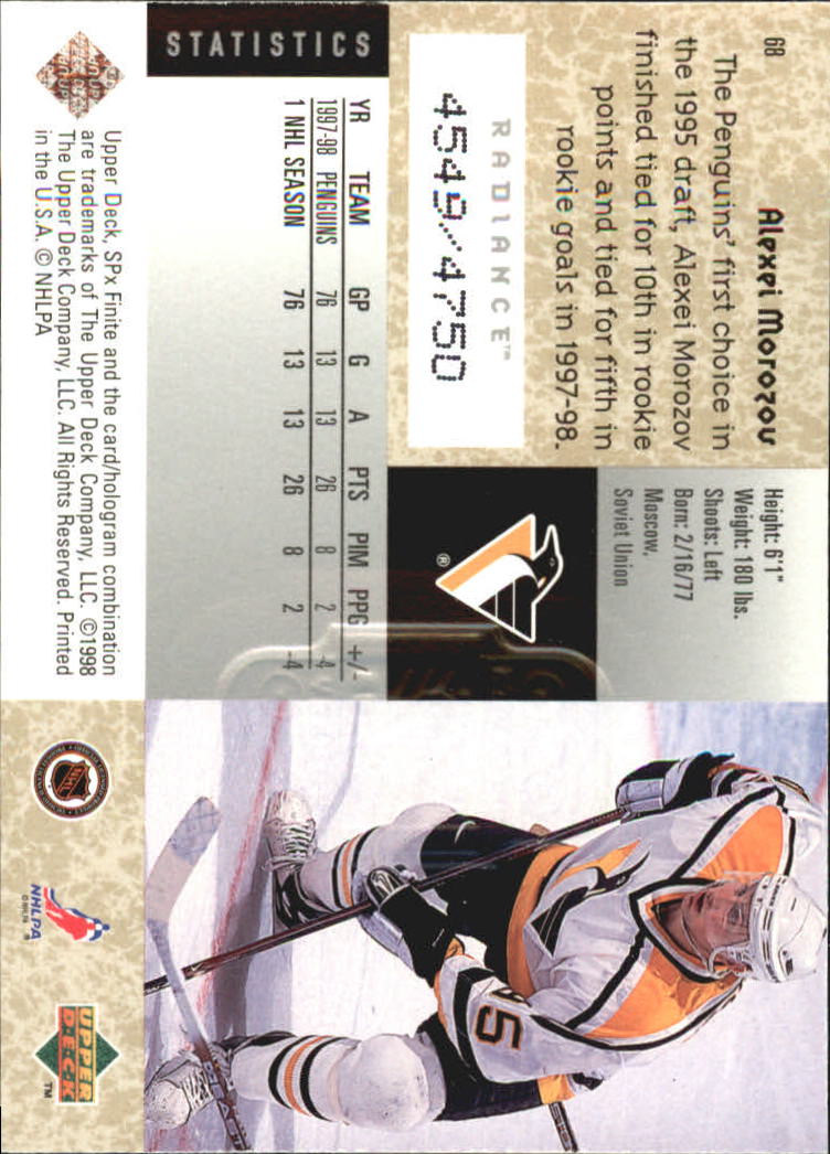 1998-99 SPx Finite Radiance Hk Cards 1-180 (A5795) - You Pick - 10