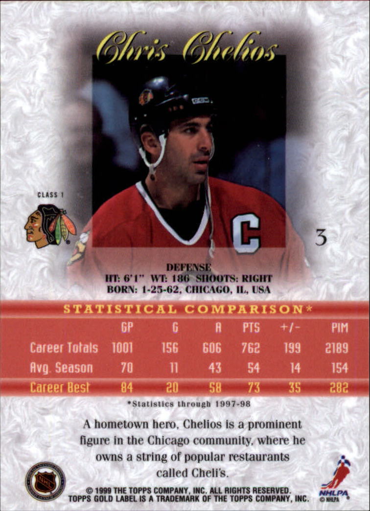 1998-99 Topps Gold Label Class 1 Hockey Card Pick