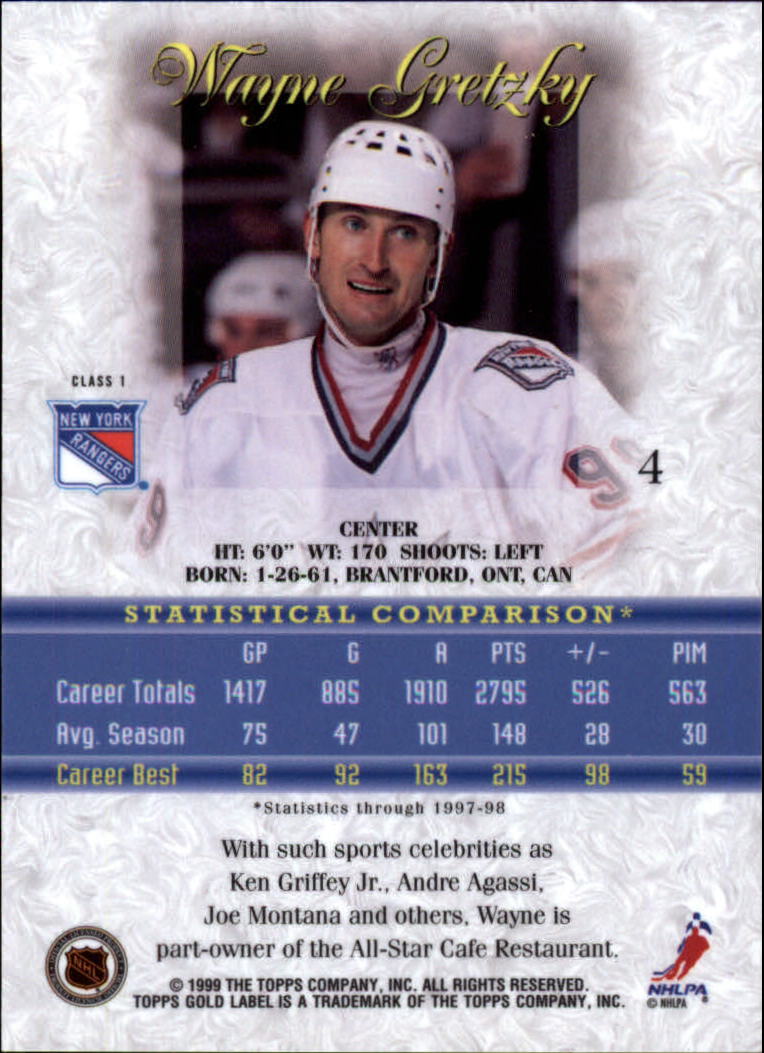 1998-99 Topps Gold Label Class 1 Hockey Card Pick