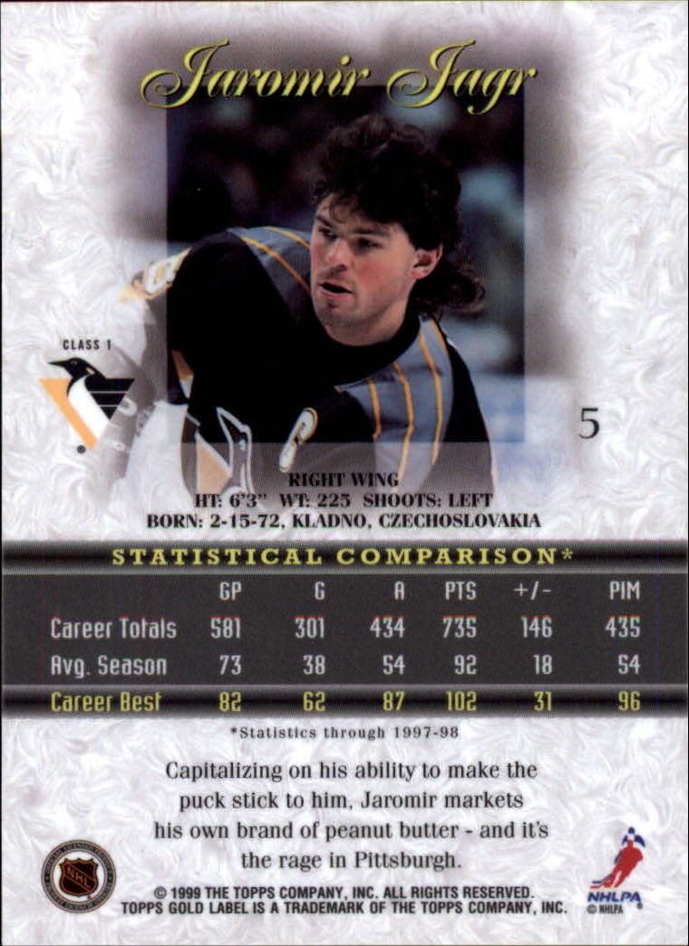 1998-99 Topps Gold Label Class 1 Hockey Card Pick