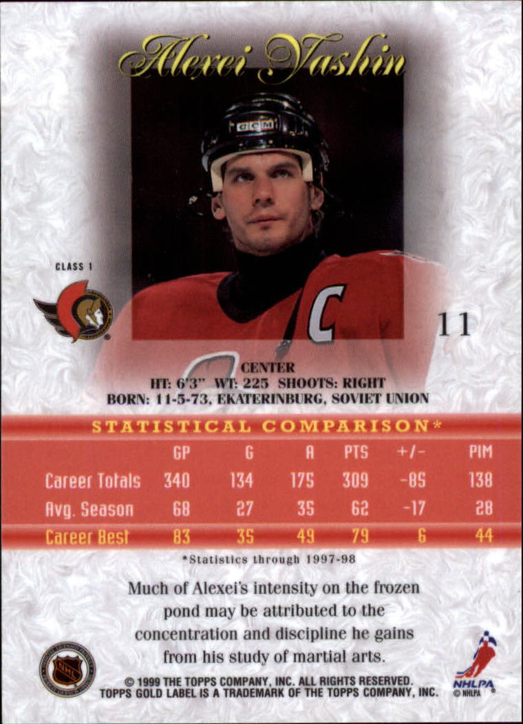 1998-99 Topps Gold Label Class 1 Hockey Card Pick