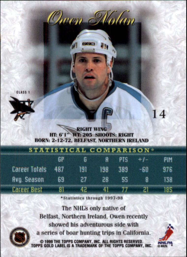 1998-99 Topps Gold Label Class 1 Hockey Card Pick