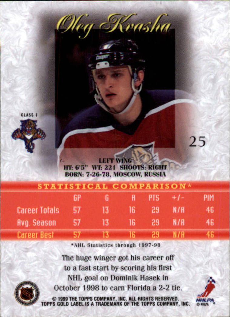 1998-99 Topps Gold Label Class 1 Hockey Card Pick