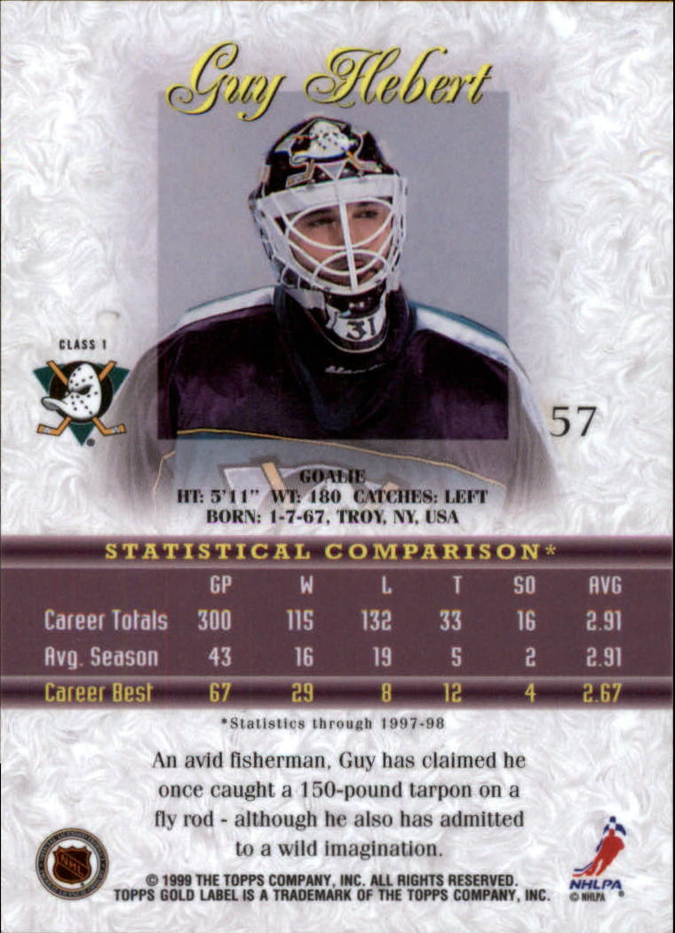 1998-99 Topps Gold Label Class 1 Hockey Card Pick