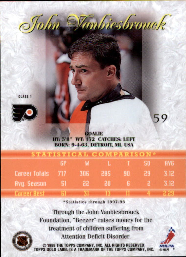 1998-99 Topps Gold Label Class 1 Hockey Card Pick