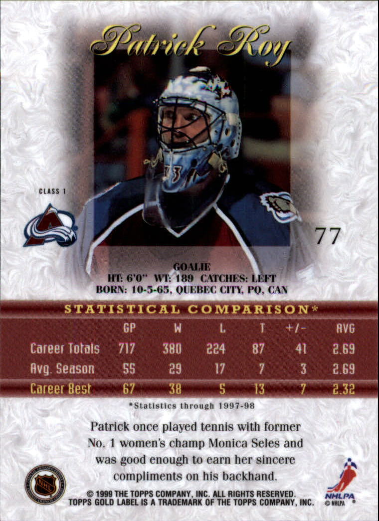 1998-99 Topps Gold Label Class 1 Hockey Card Pick