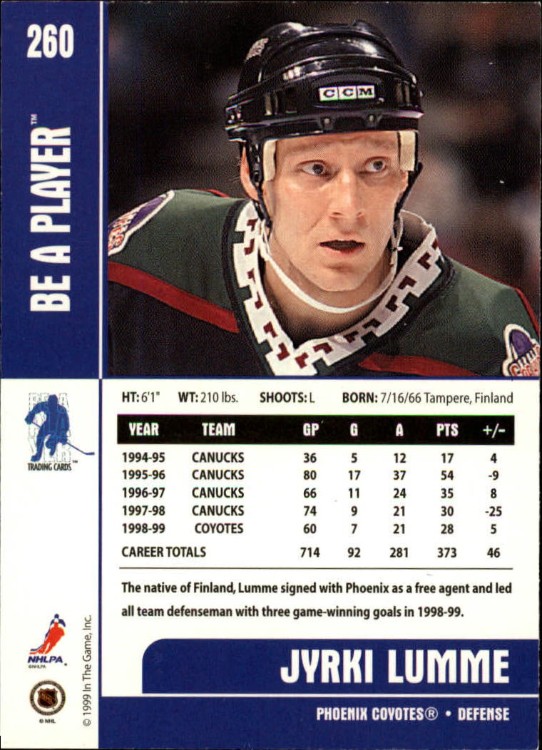 1999-00 In the Game Be A Player Memorabilia - #376 Denis Hamel (RC)