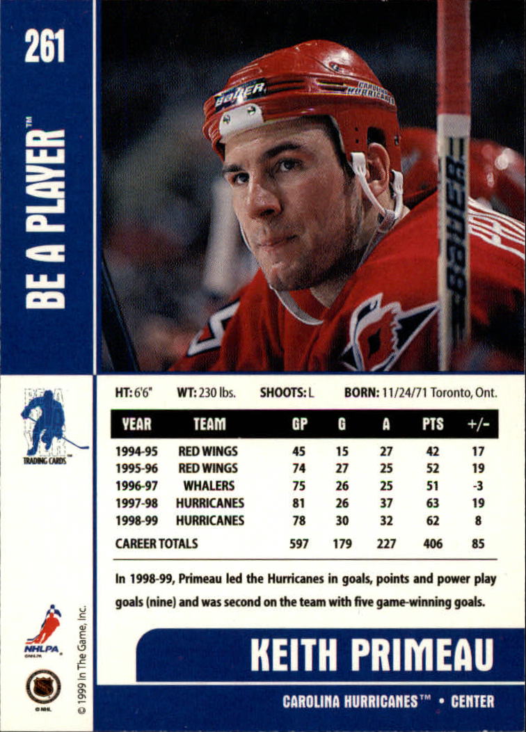 1999-00 In the Game Be A Player Memorabilia - #376 Denis Hamel (RC)