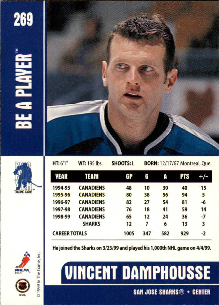 1999-00 In the Game Be A Player Memorabilia - #376 Denis Hamel (RC)