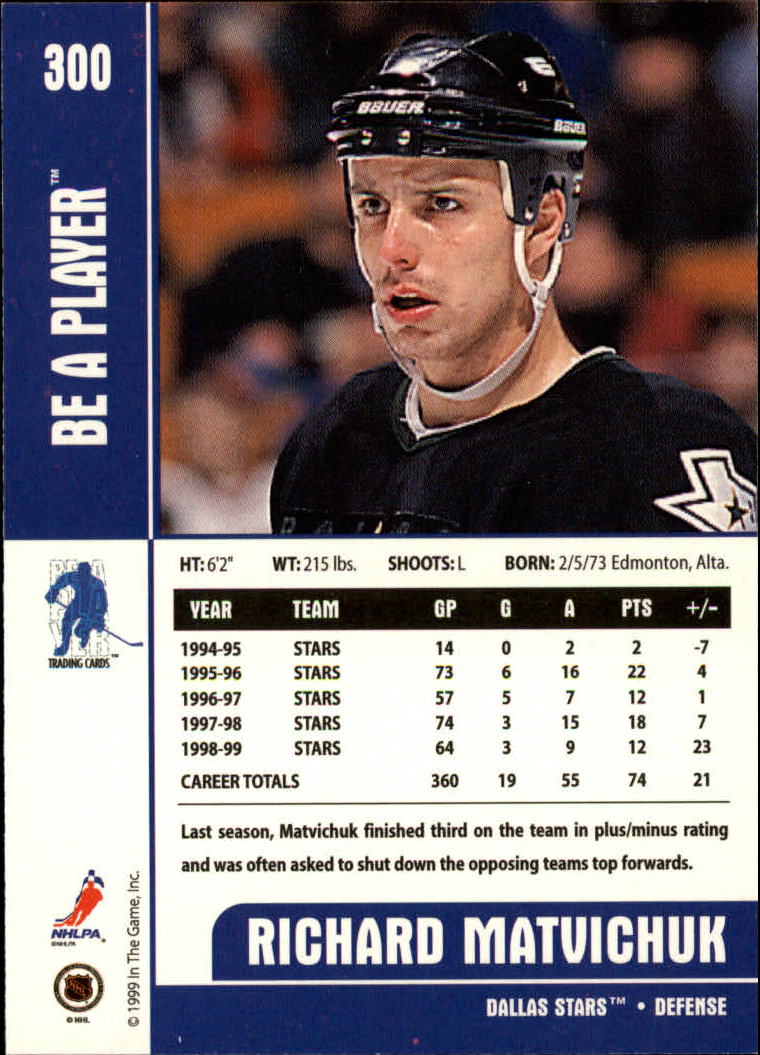 1999-00 In the Game Be A Player Memorabilia - #376 Denis Hamel (RC)