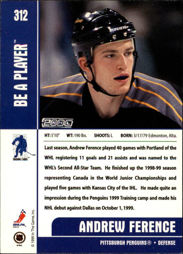 1999-00 In the Game Be A Player Memorabilia - #376 Denis Hamel (RC)