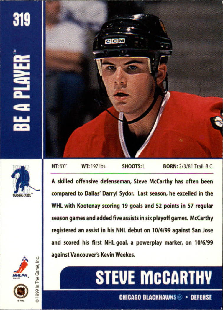 1999-00 In the Game Be A Player Memorabilia - #376 Denis Hamel (RC)