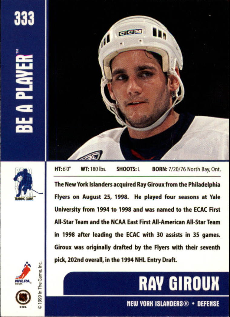 1999-00 In the Game Be A Player Memorabilia - #376 Denis Hamel (RC)