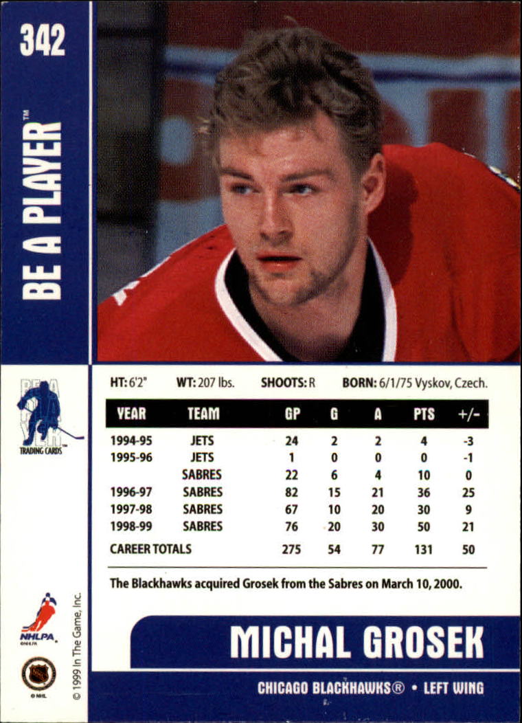 1999-00 In the Game Be A Player Memorabilia - #376 Denis Hamel (RC)