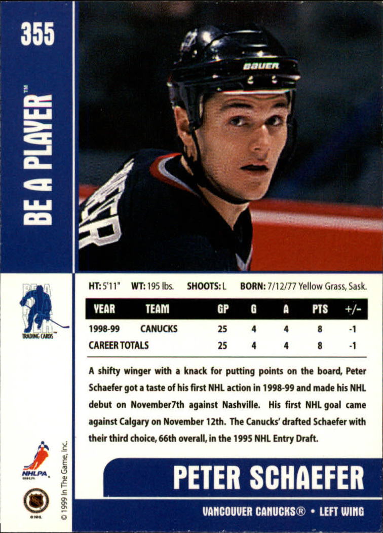 1999-00 In the Game Be A Player Memorabilia - #376 Denis Hamel (RC)