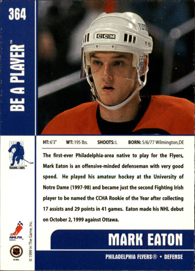 1999-00 In the Game Be A Player Memorabilia - #376 Denis Hamel (RC)