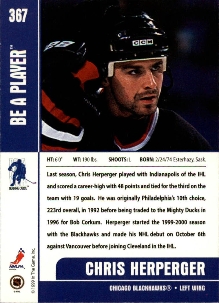 1999-00 In the Game Be A Player Memorabilia - #376 Denis Hamel (RC)